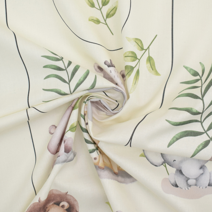 Baumwoll Popeline Panel Safari Place, 115 x 100 cm