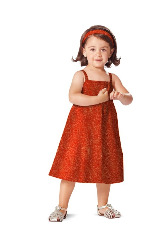 Tissu coton popeline fleurs de tilleul, orange