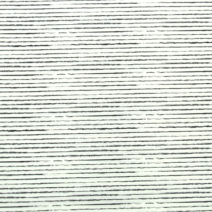 Tissu coton popeline à rayures irrégulières Scratchy Stripes, blanc