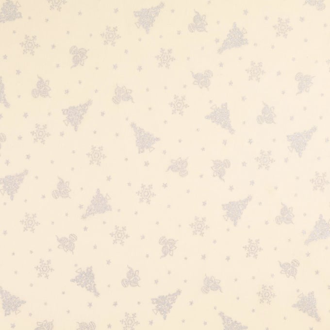 Cotton poplin Silver Christmas, cream