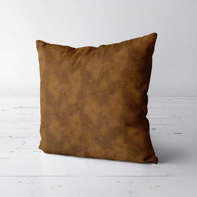 Katoenen stof small dots, bruin
