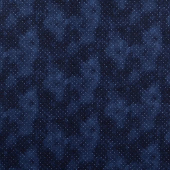 Tissu coton popeline small dots, bleu foncé