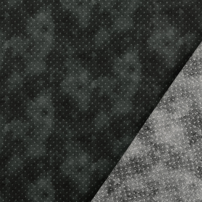 Katoenen stof small dots, zwart