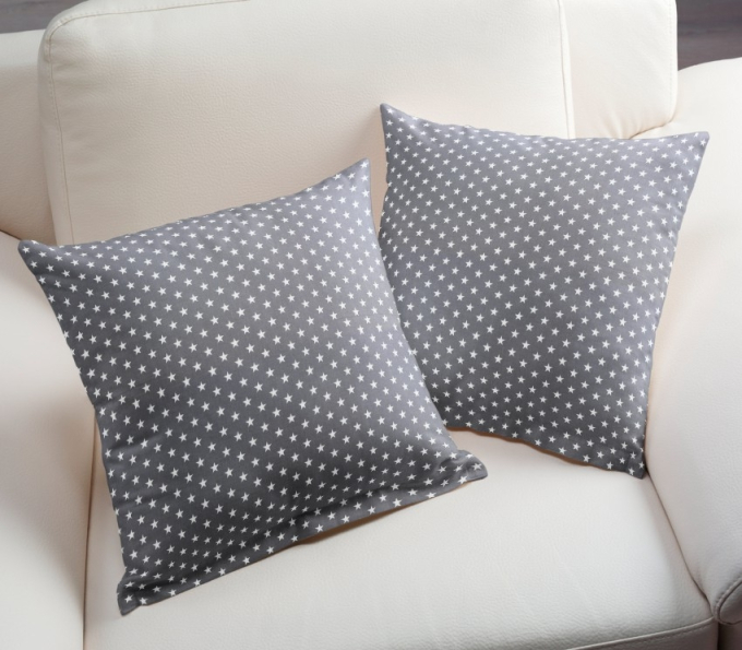 Tissu en coton Étoiles , gris