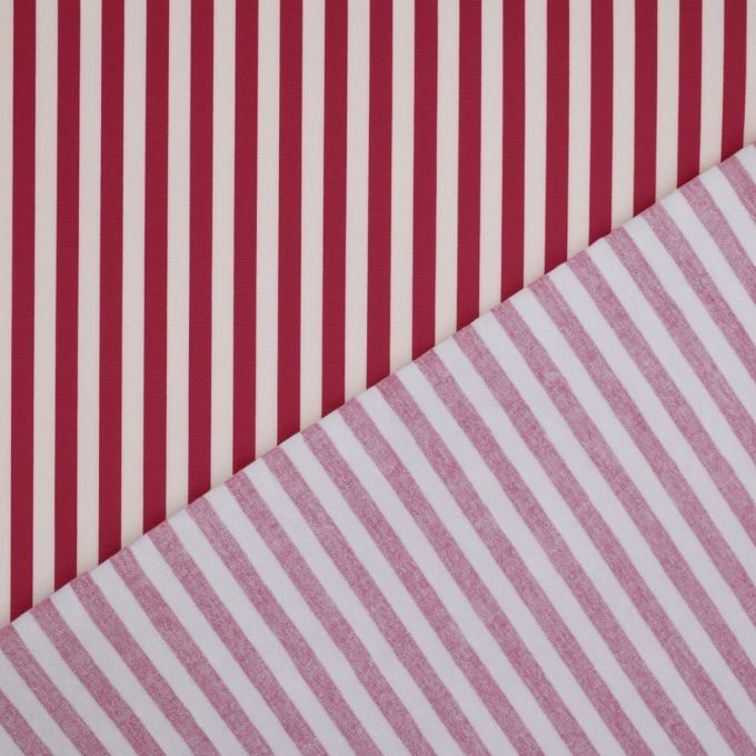 Cotton poplin Stripes Fibre Mood, wine red