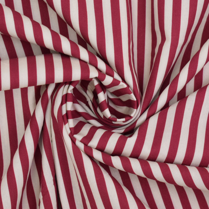 Cotton poplin Stripes Fibre Mood, wine red