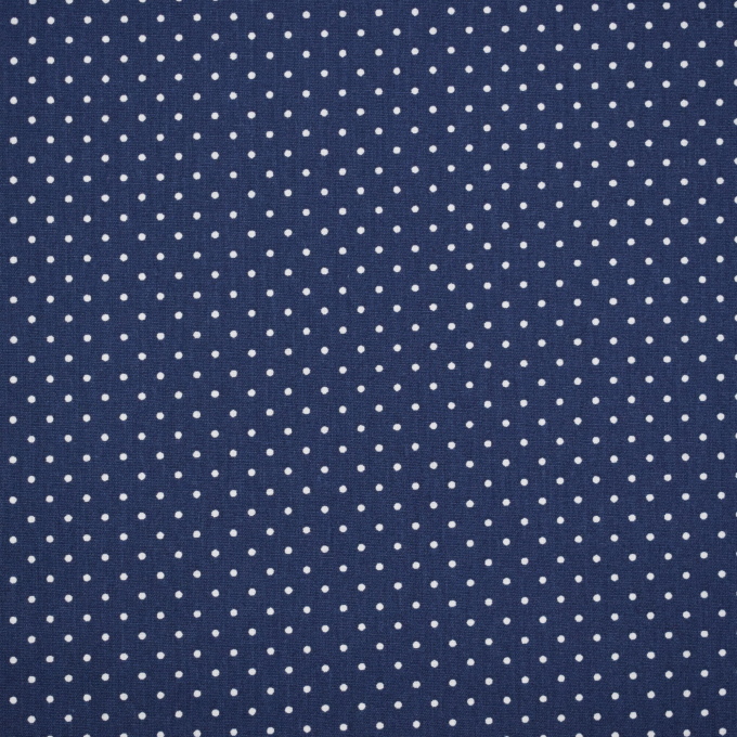 Katoen The Dots, donkerblauw