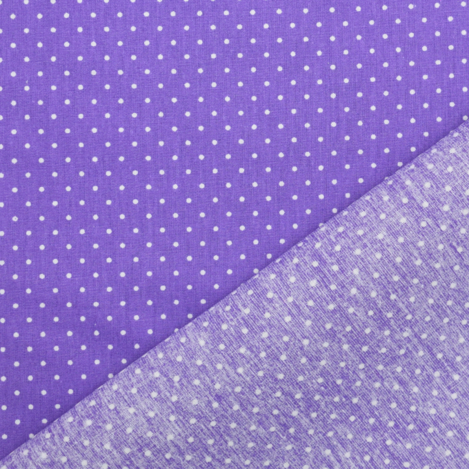 Tissu coton popeline à pois The Dots, pourpre