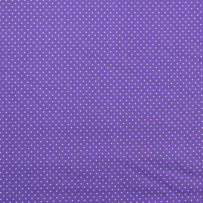 Tissu coton popeline à pois The Dots, pourpre