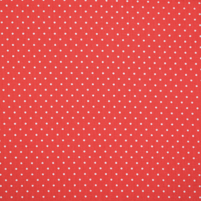 Tissu coton popeline à pois The Dots, rouge