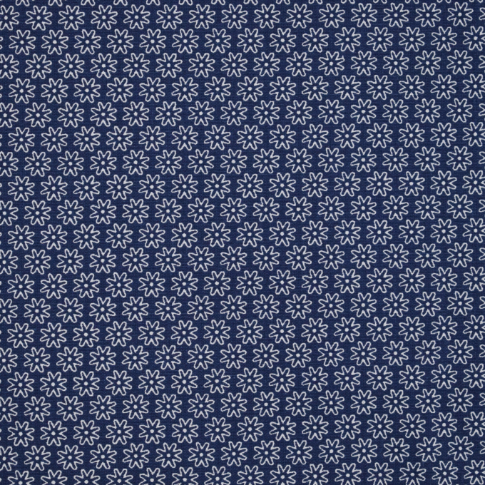 Tissu en coton The Flowers, bleu foncé