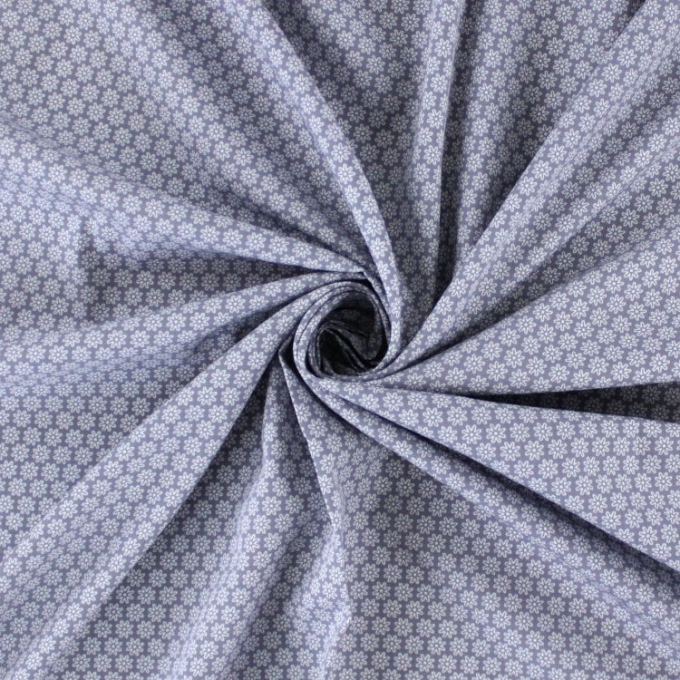 Tissu en coton The Flowers, gris