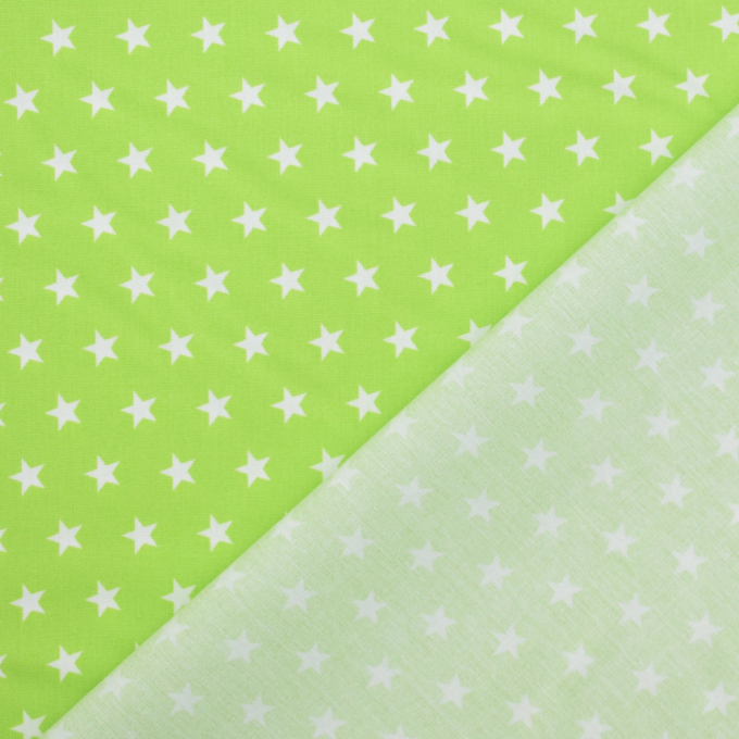 Tissu coton popeline étoiles The Stars, vert clair