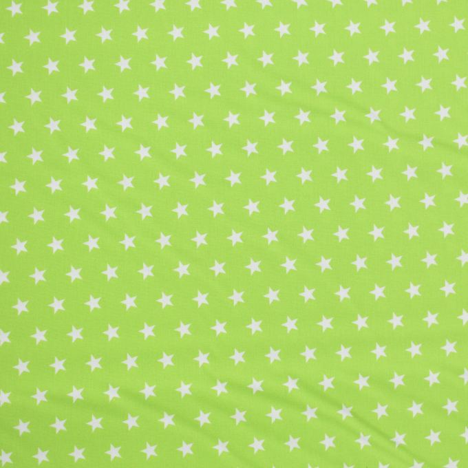 Tissu coton popeline étoiles The Stars, vert clair