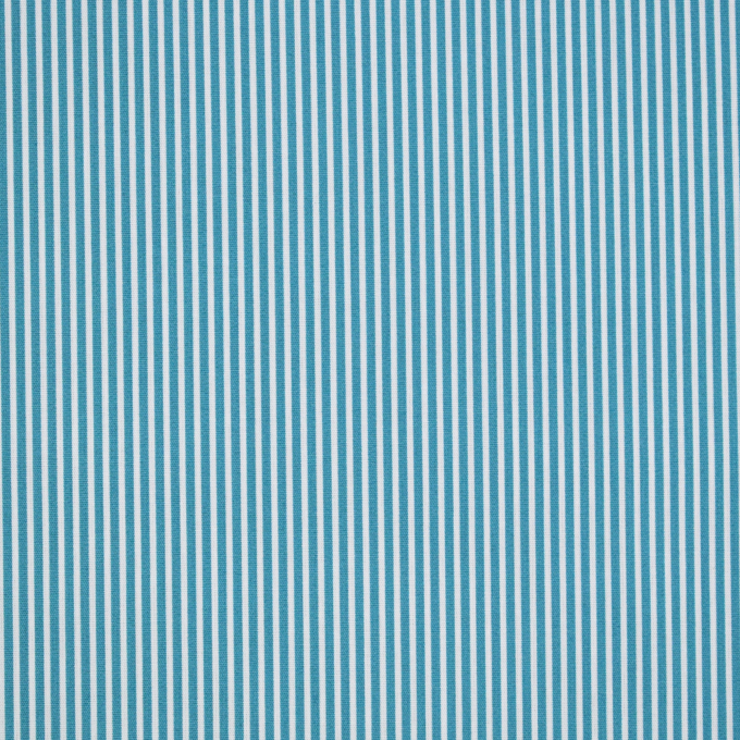 Tissu coton popeline à rayures The Stripes, bleu pétrole
