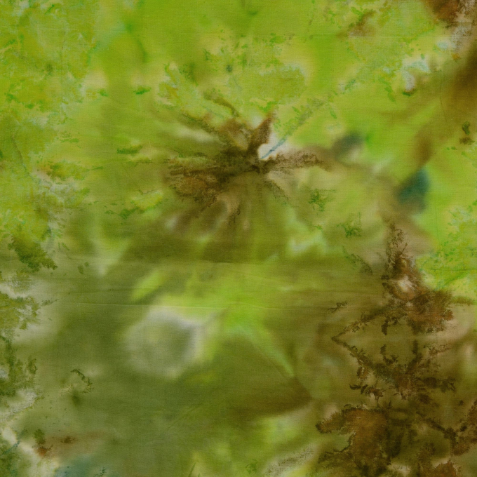 Popeline katoen tie dye, groen
