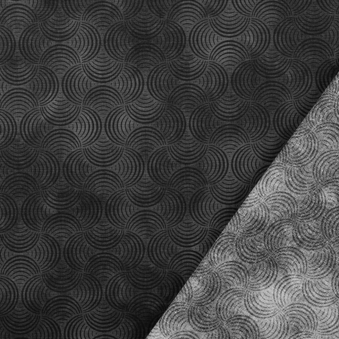 Katoenen stof waves, zwart