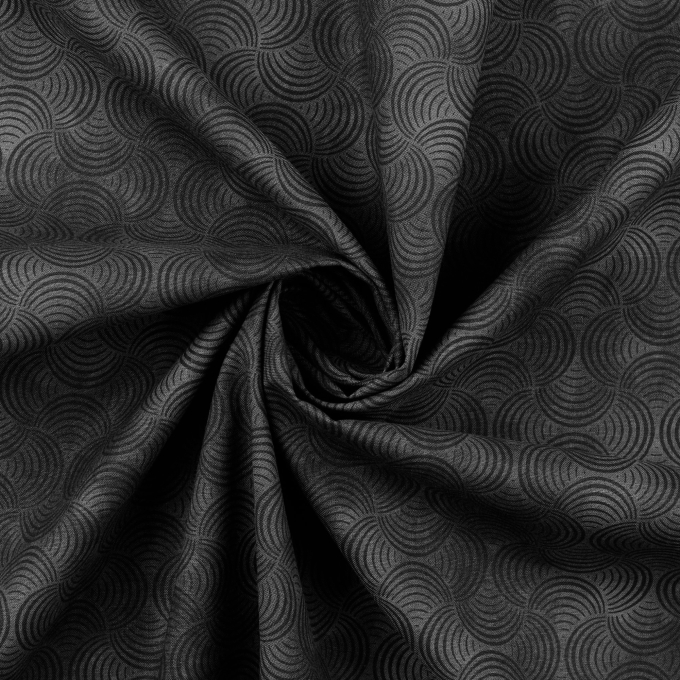 Katoenen stof waves, zwart