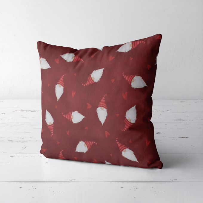 Cotton poplin Christmas elf, dark red