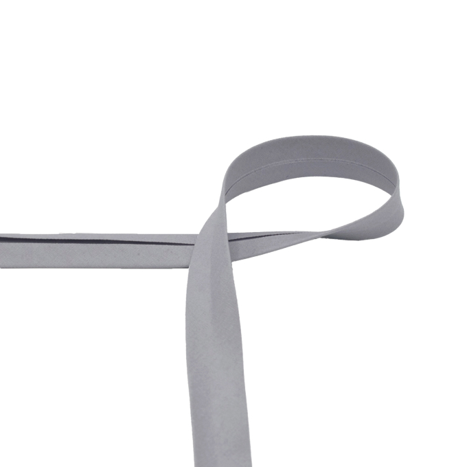 Biais couture coton 2cm, gris argent