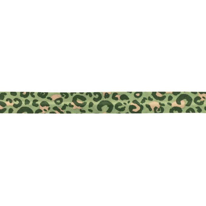 Biaisband luipaard 20mm, groen