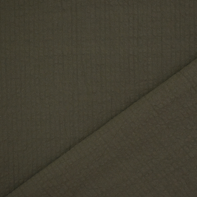 Tissu coton seersucker Fibre Mood, kaki