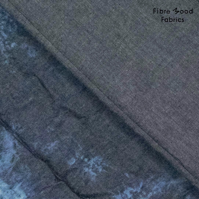 Cotton quilt fabric Batik Denim Fibre Mood, blue