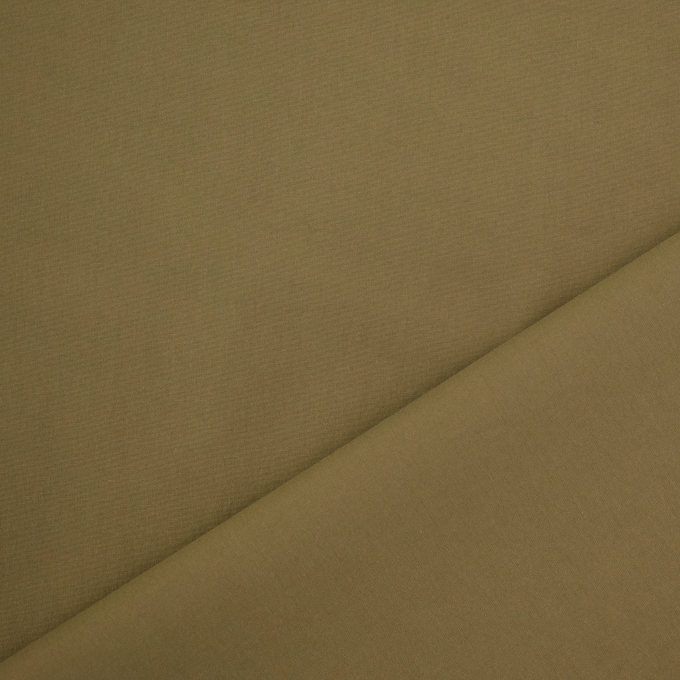Cotton fabric stretch poplin paper touch, khaki