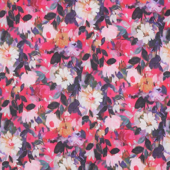 Cotton Voile flowers, bright pink
