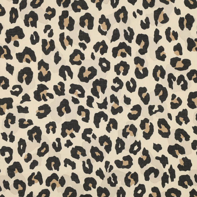 Cotton Voile leopard, beige