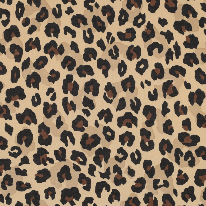 Cotton Voile leopard, camel
