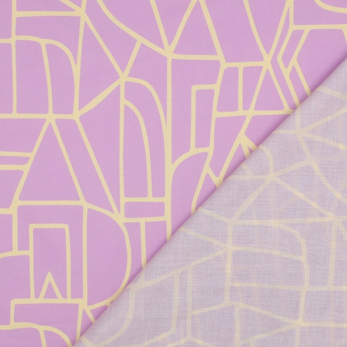 Tissu voile de coton Nerida Hansen Town, lilas