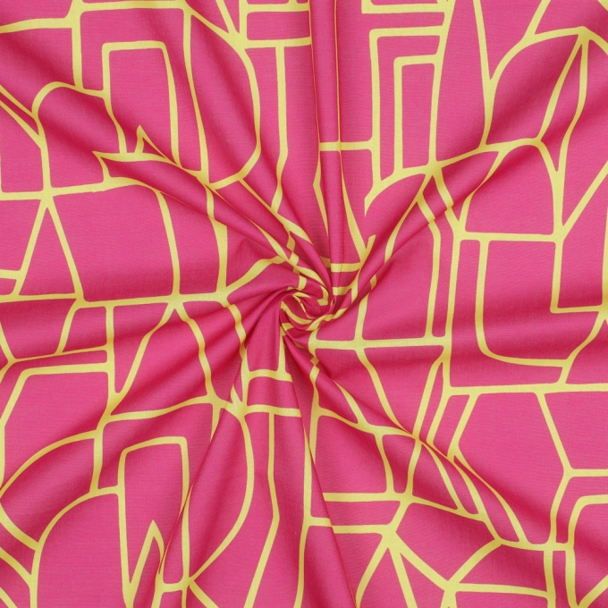 Tissu voile de coton Nerida Hansen Town, rose fuchsia