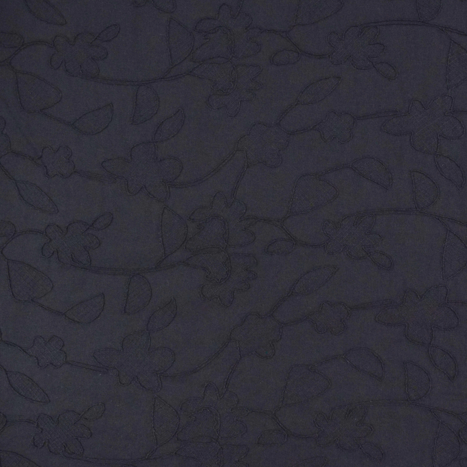 Cotton voile emroidery flowers Fibre Mood, black