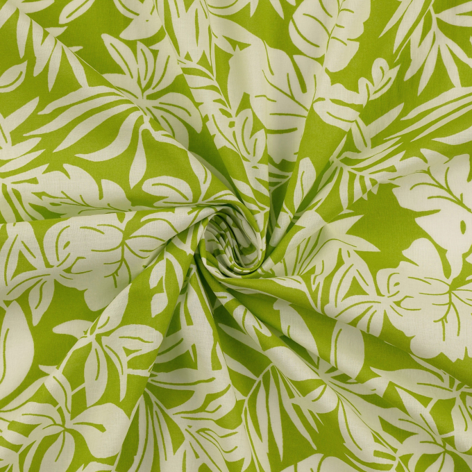 Cotton voile Tropical, green