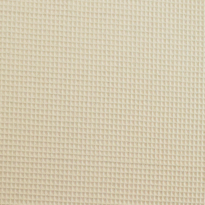 Tissu nid d'abeille gaufré, blanc nature