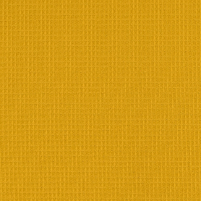 Tissu nid d'abeille gaufré, moutarde