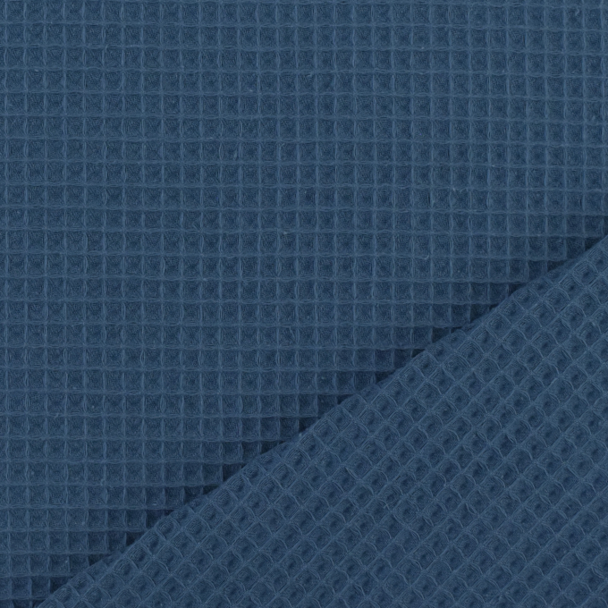 Tissu nid d'abeille gaufré, bleu pigeon