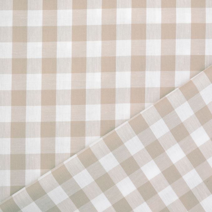 Baumwoll Zefir Karo 17 mm, beige
