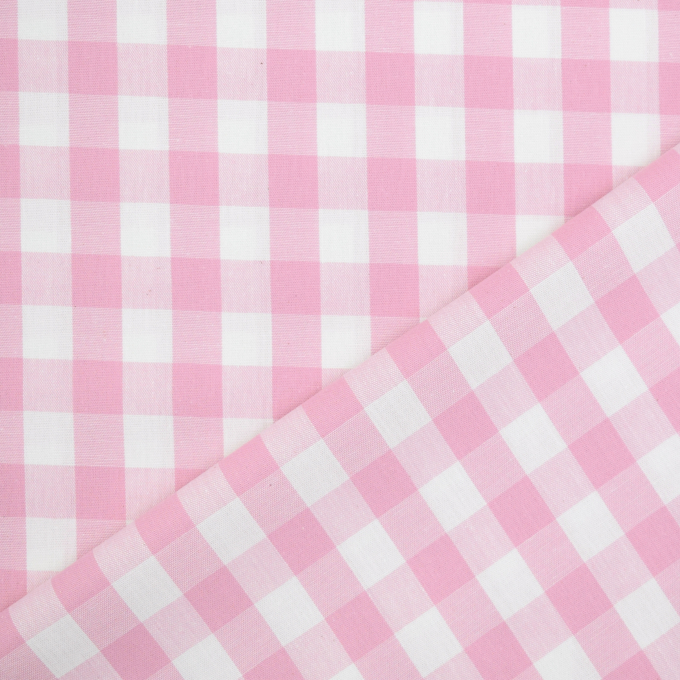 Baumwoll Zefir Karo 17 mm, rosa