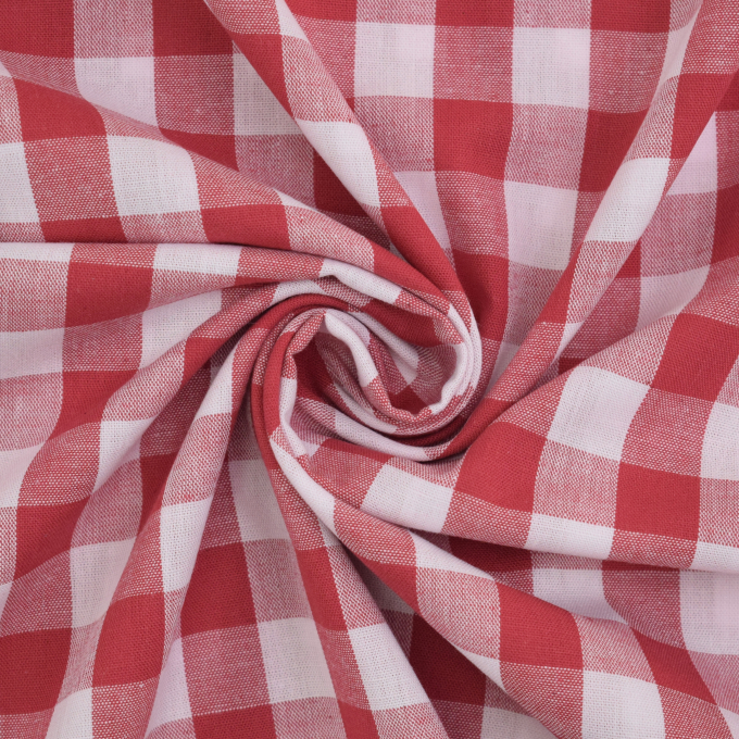 Baumwoll Zefir Karo 17 mm, rot