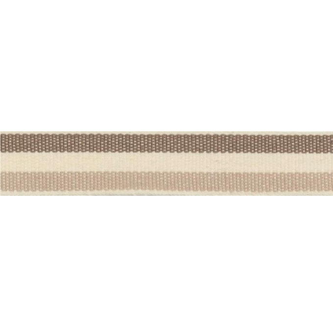 Baumwoll Zierband Streifen 15 mm, beige- braun