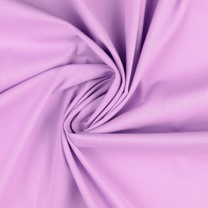 Tissu coton cretonne, lilas clair