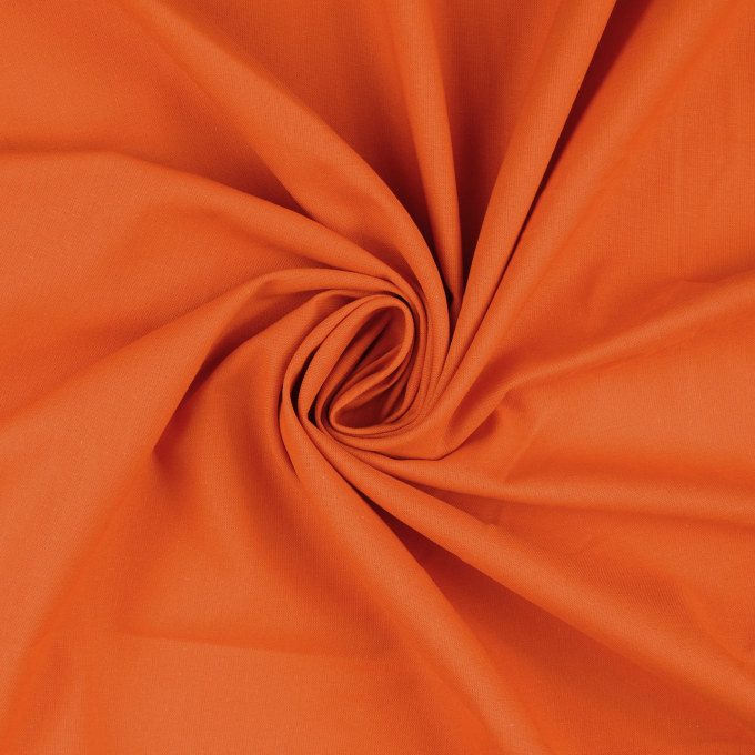 Tissu coton cretonne, orange