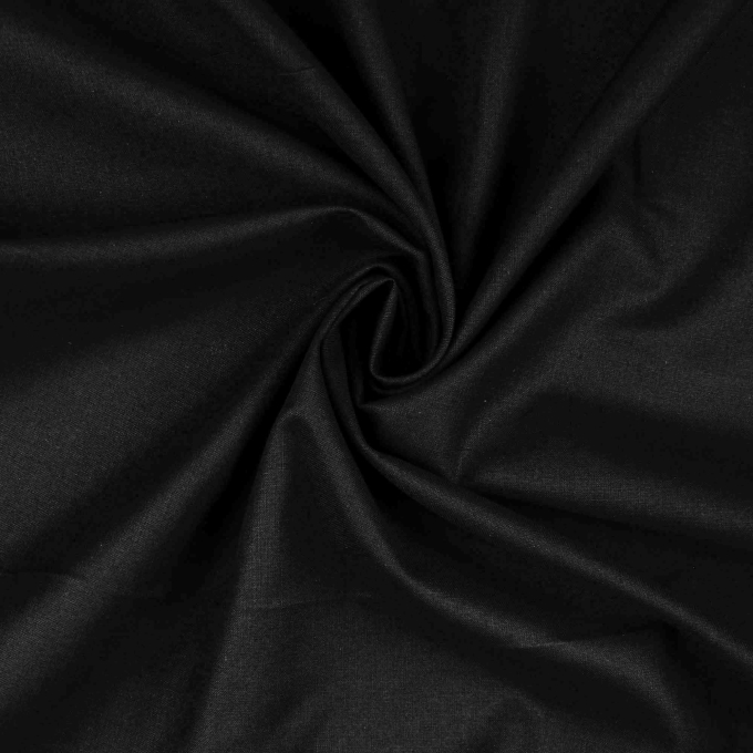 Tissu coton cretonne, noir