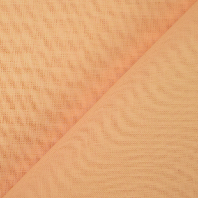 Tissu coton cretonne fanion, abricot