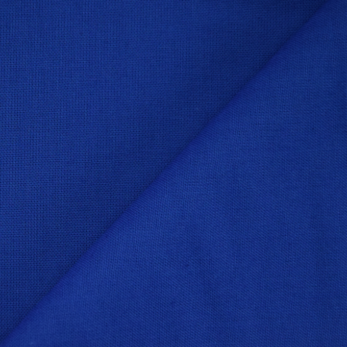 Tissu coton cretonne fanion, bleu royal