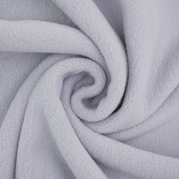 Tissu polaire de coton uni, gris argent
