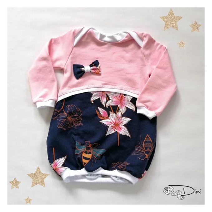 Katoenjersey Albstoffe Hamburger Liebe Glow Lily, marineblauw
