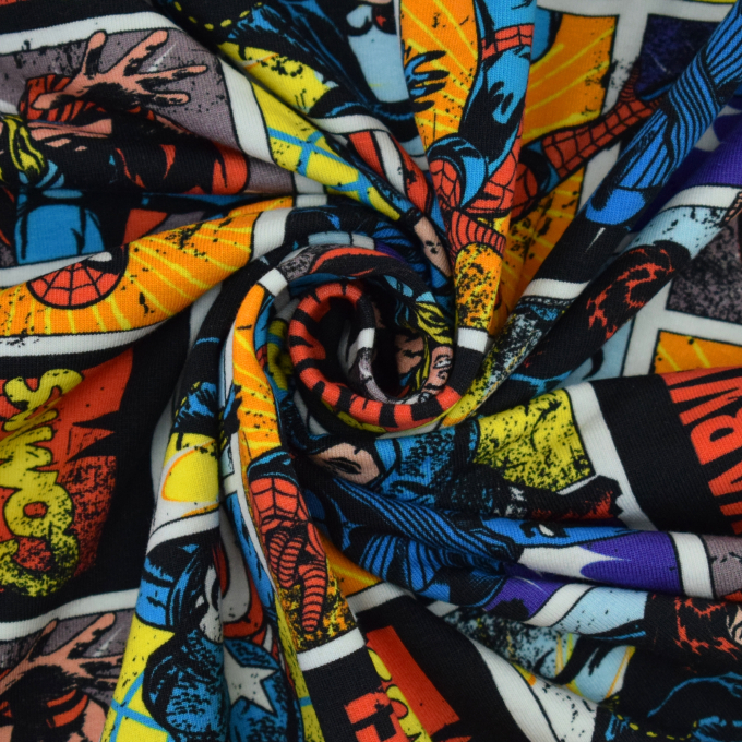 Tissu jersey de coton Avengers, multicolore